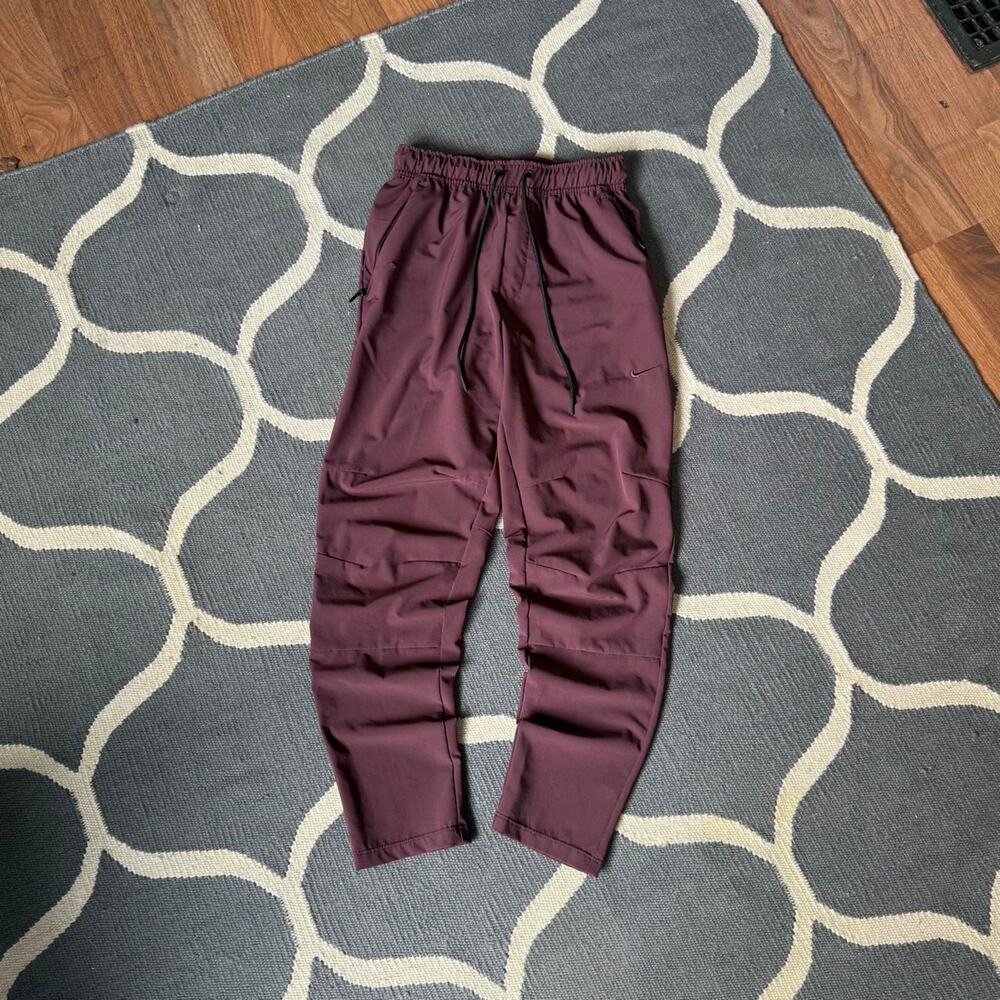 Burgundy Nike Dri Fit Athletic Pants